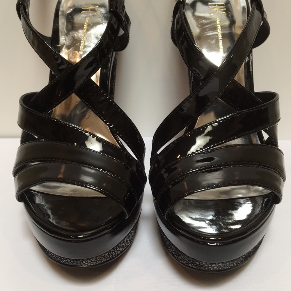 NWOT INC Black Platform Heels, Size 7M - Picture 5 of 8